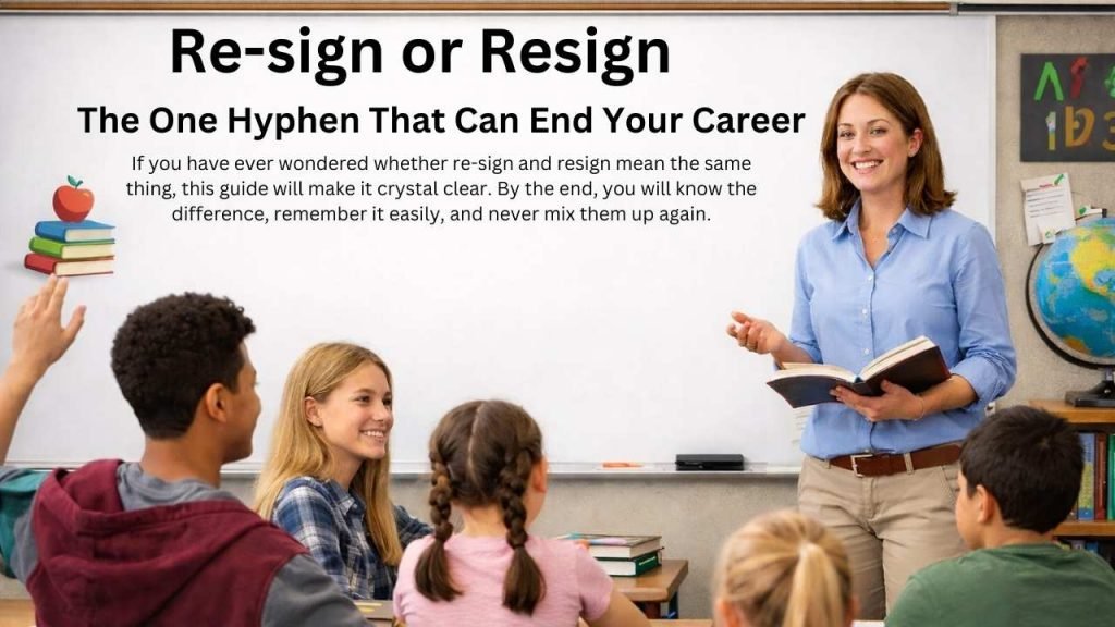 Re-sign or Resign: The One Hyphen That Can End Your Career
