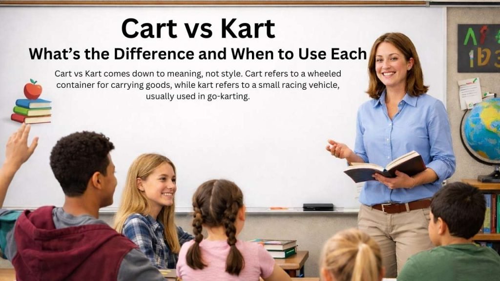 Cart vs Kart in American English Writing