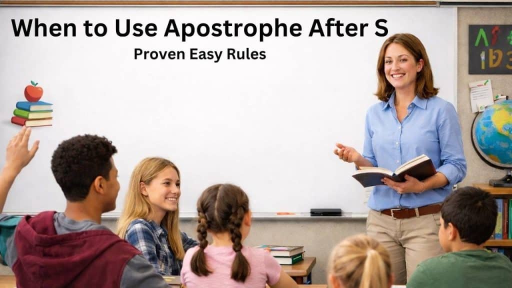 The apostrophe after s is one of the most common yet confusing topics in English grammar