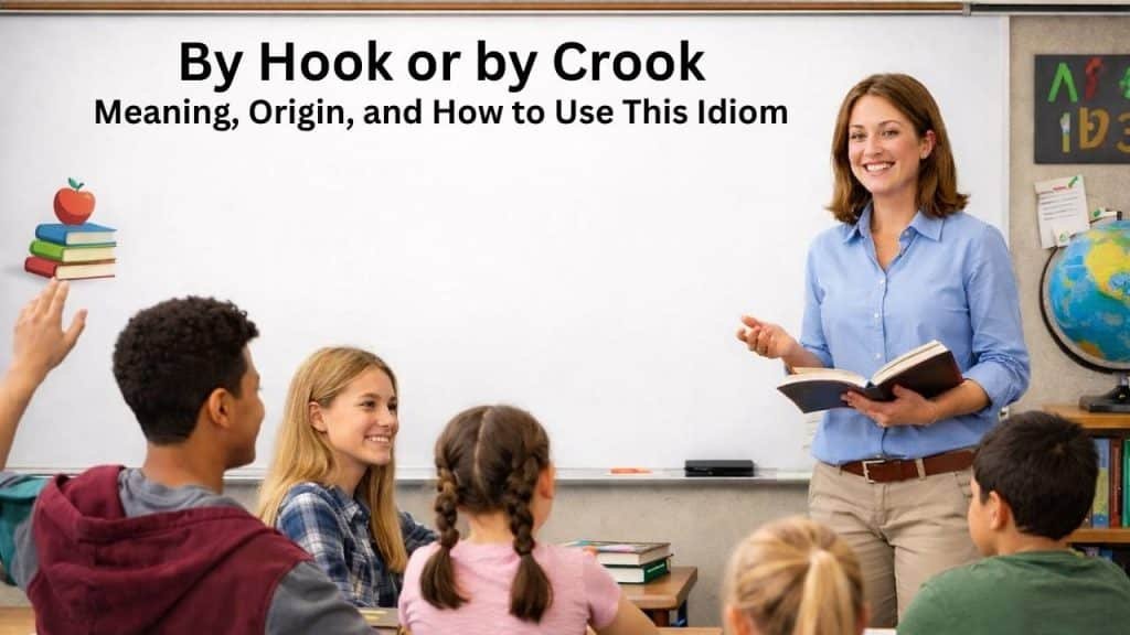 When someone says they will finish the project by hook or by crook, they are not just saying they will try hard.