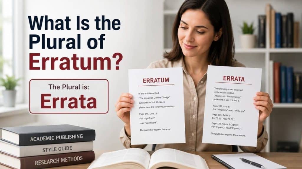 What Is the Plural of Erratum?