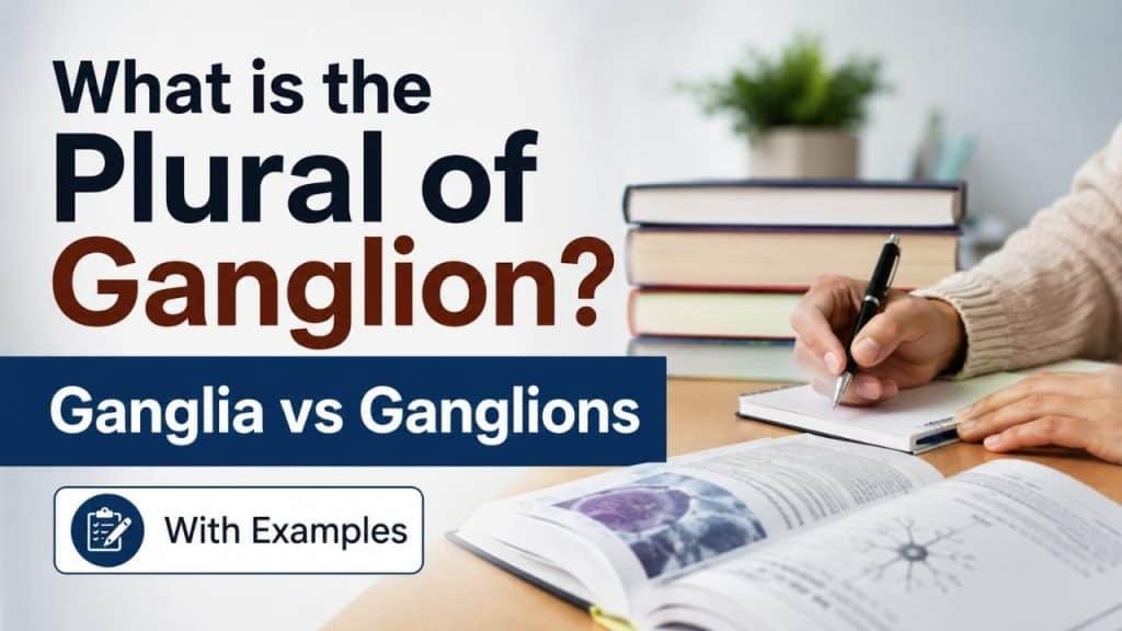 Many people get confused about the plural of ganglion because it does not follow a regular English grammar rule