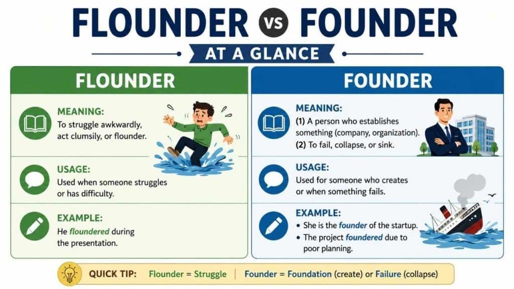 Flounder vs Founder at a Glance