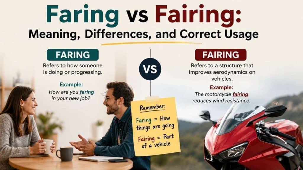 Many people struggle with faring vs fairing because these words sound exactly alike.