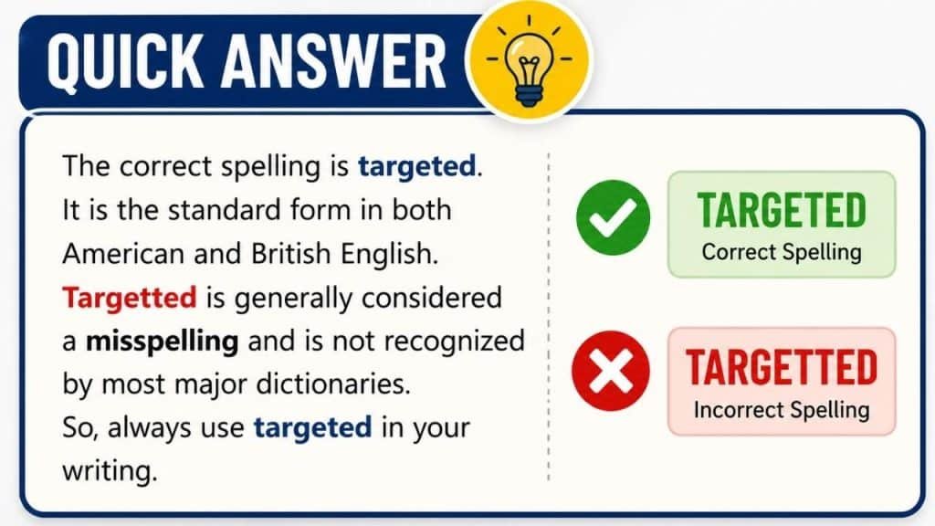 Targetted vs Targeted at a Glance