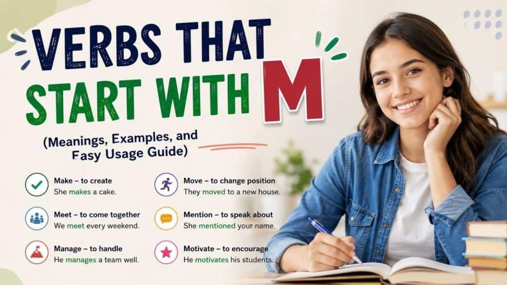 What Are Verbs That Start With M?