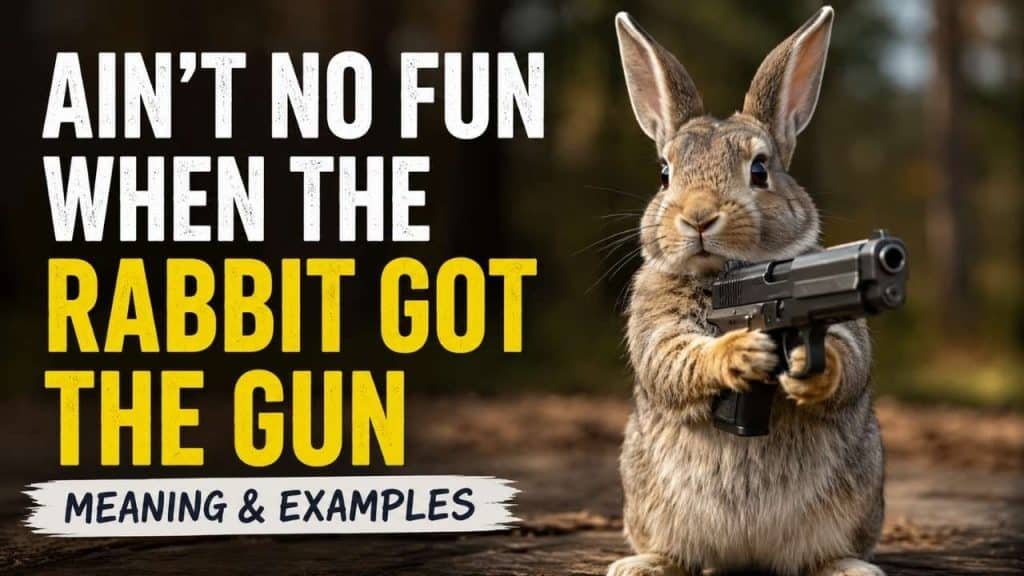 Have you ever heard someone say, "ain't no fun when the rabbit got the gun" and wondered what they meant?