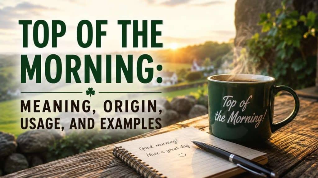 The phrase "Top of the Morning to You" has appeared in books, movies, television shows, and everyday conversations for many years.