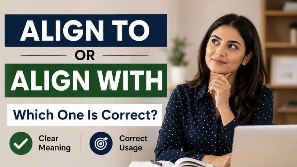 If you have ever wondered, "Is it align to or align with?"