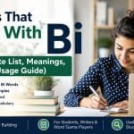 People often search for words that start with bi, bi prefix words, and English words starting with bi to improve vocabulary or help with games like Scrabble and Wordle.