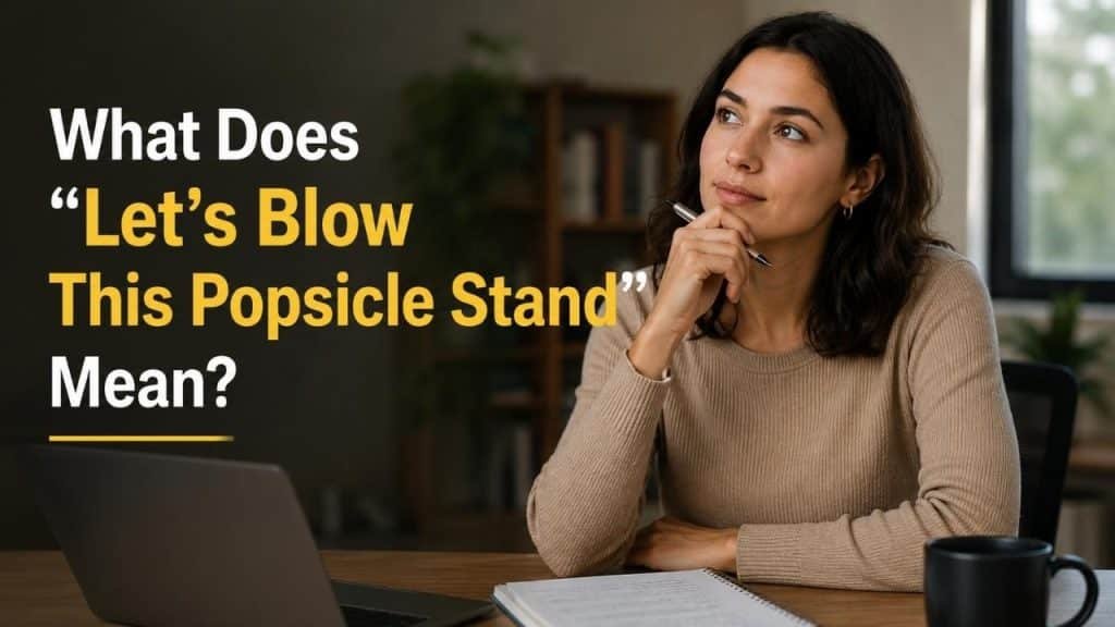 What Does “Let’s Blow This Popsicle Stand” Mean?