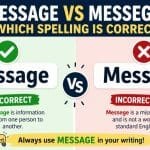 When comparing message vs messege, only one spelling is correct.