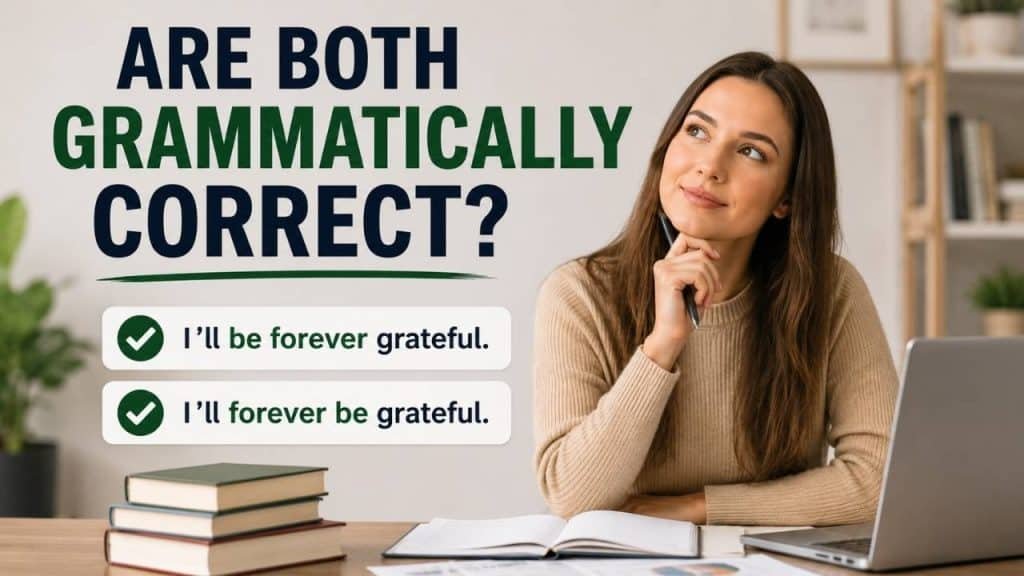 I’ll Be Forever Grateful Vs I’ll Forever Be Grateful