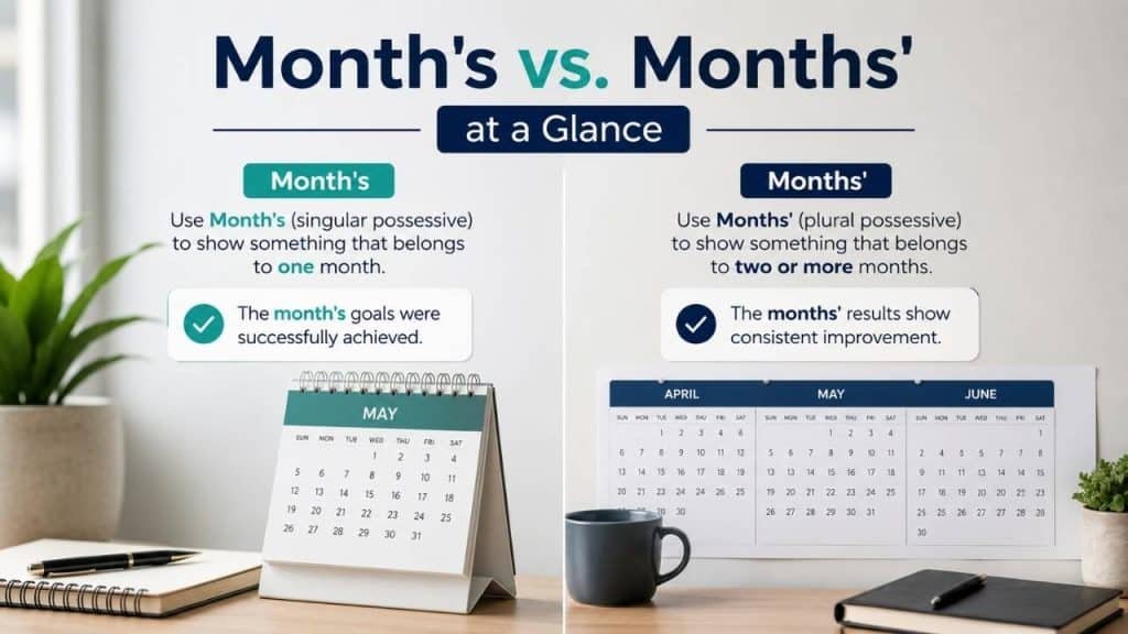 Month's vs. Months' at a Glance
