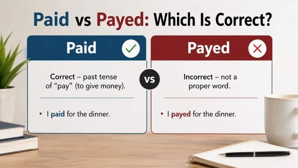 Paid vs Payed: Which Is Correct?
