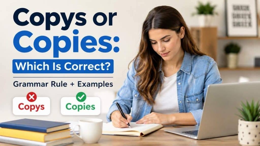 Have you ever wondered whether the correct spelling is copys or copies?