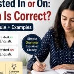 Many English learners wonder whether they should write "interested in" or "interested on."