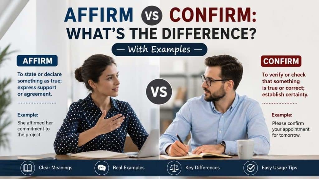 Have you ever wondered whether you should use affirm vs confirm?