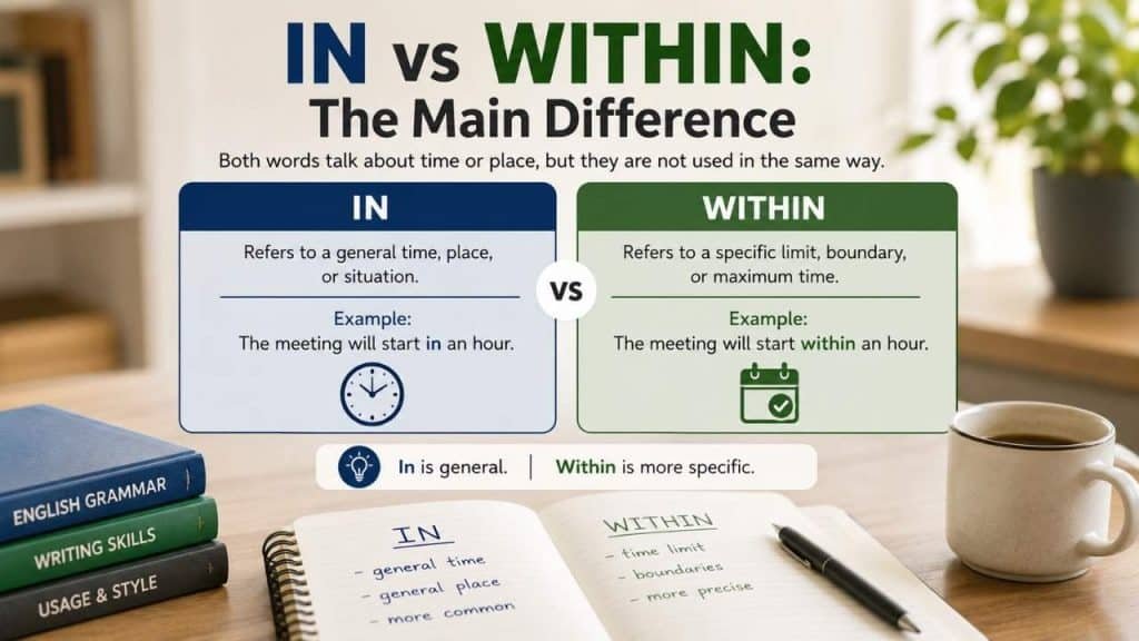Have you ever wondered whether you should write in vs within?