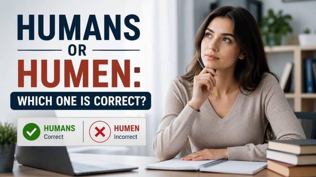 Many English learners wonder whether “humans” or “humen” is the correct spelling.